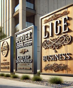 carved and sandblasted signs