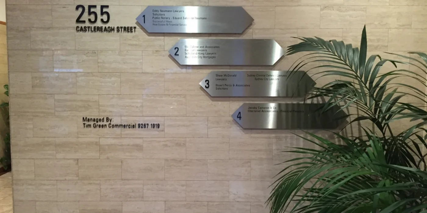 indoor wayfinding signs