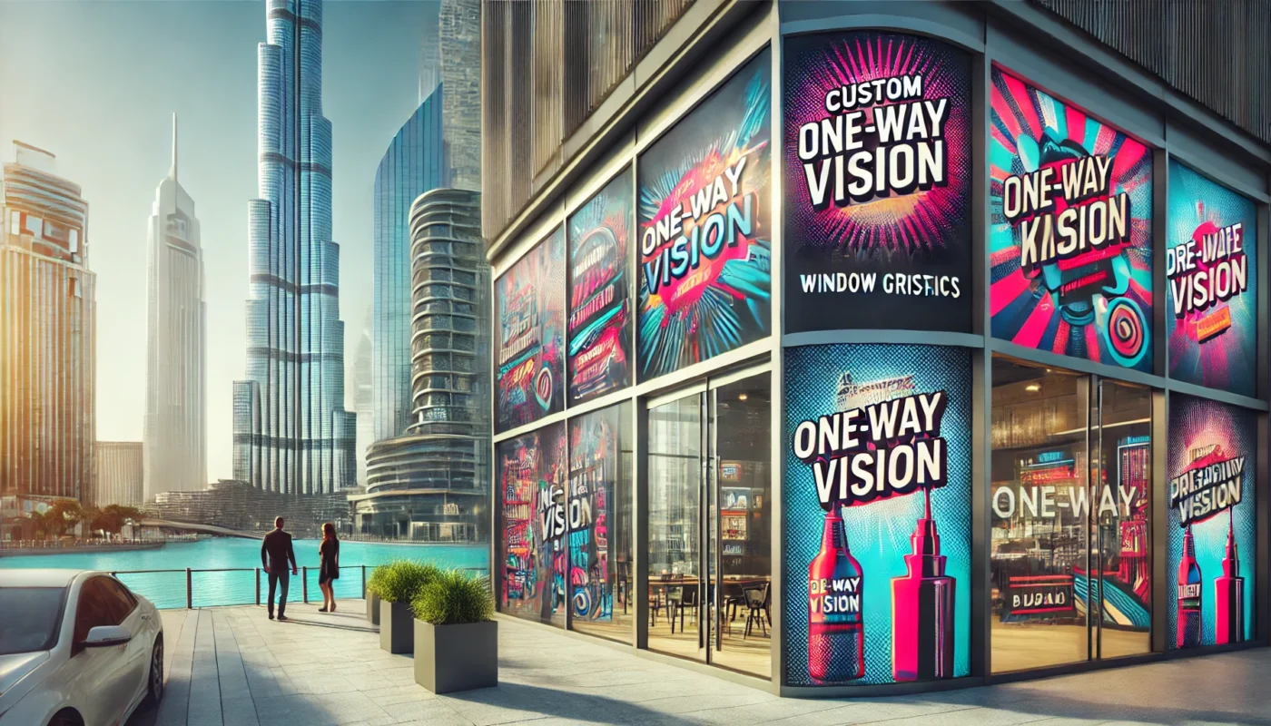 one way vision window graphics