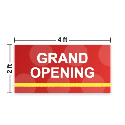 Banner size 4 x 2 ft