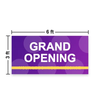 Banner size 6 x 3 ft
