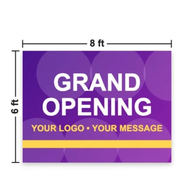 Banner size 8 x 6 ft
