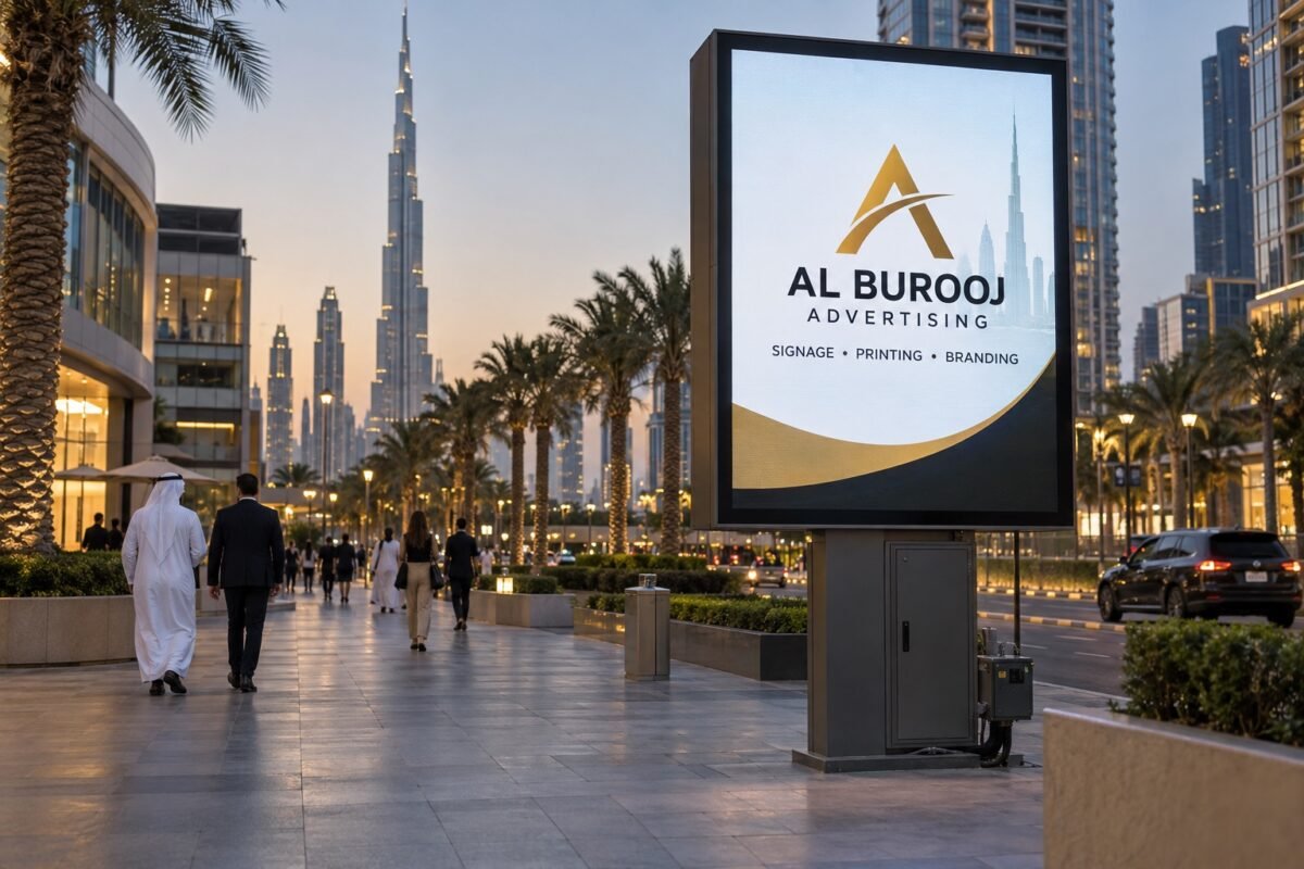billboard signs 7 illustrative digital outdoor display with al burooj sample artwork