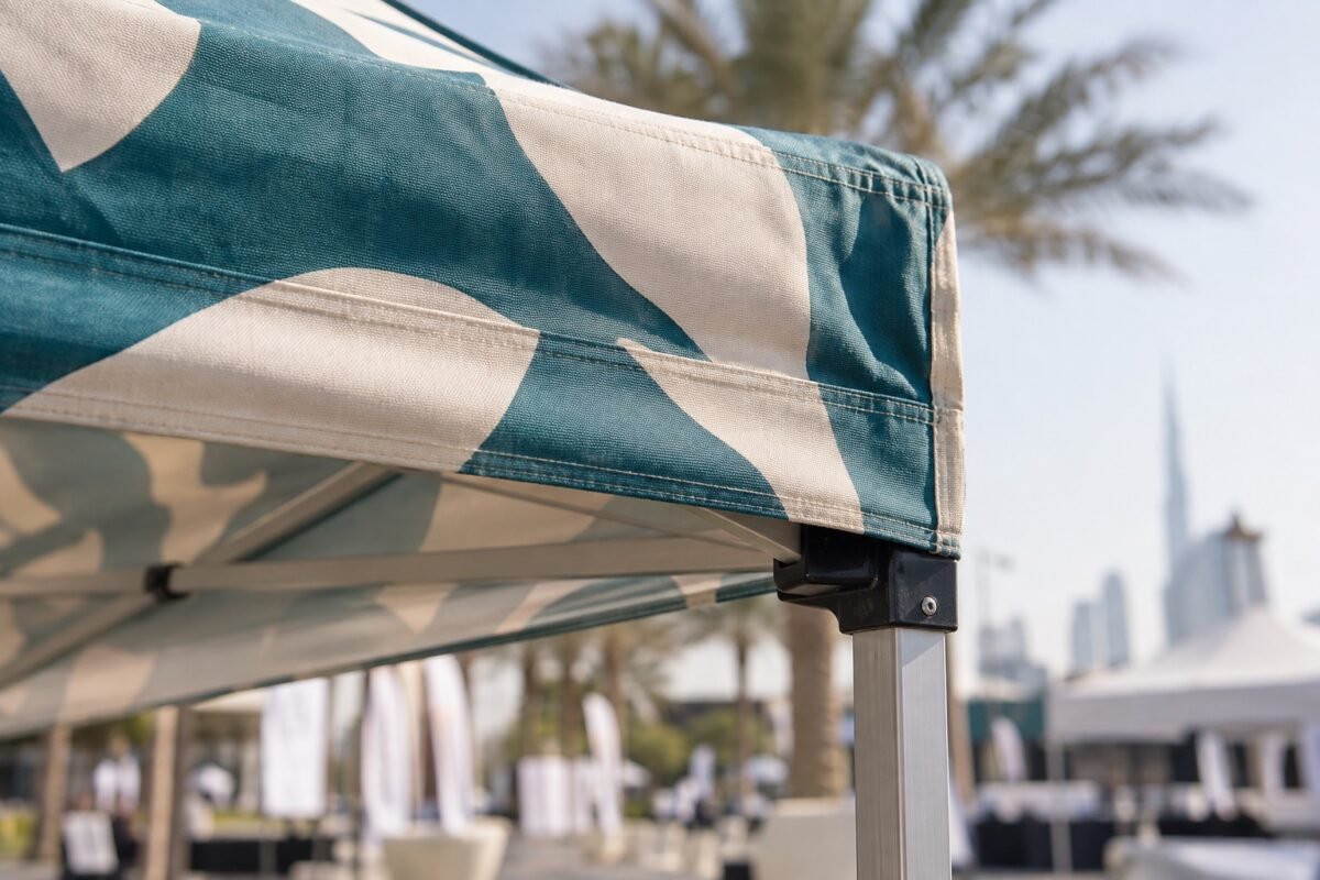 canopy signs & graphics 2 canopy tent example, dubai