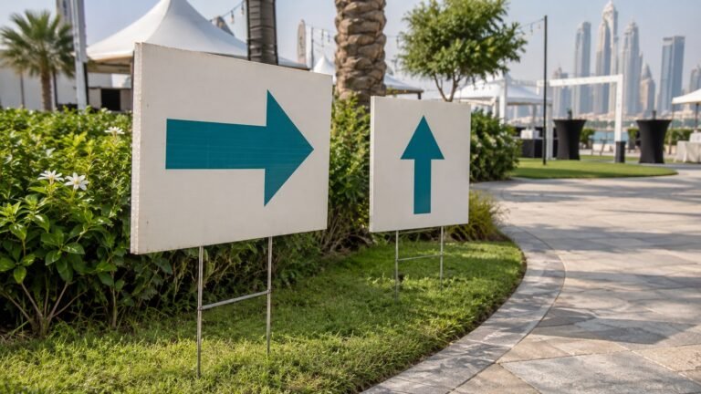 outdoor & temporary signs 5 coroplast & corrugated plastic signs in dubai