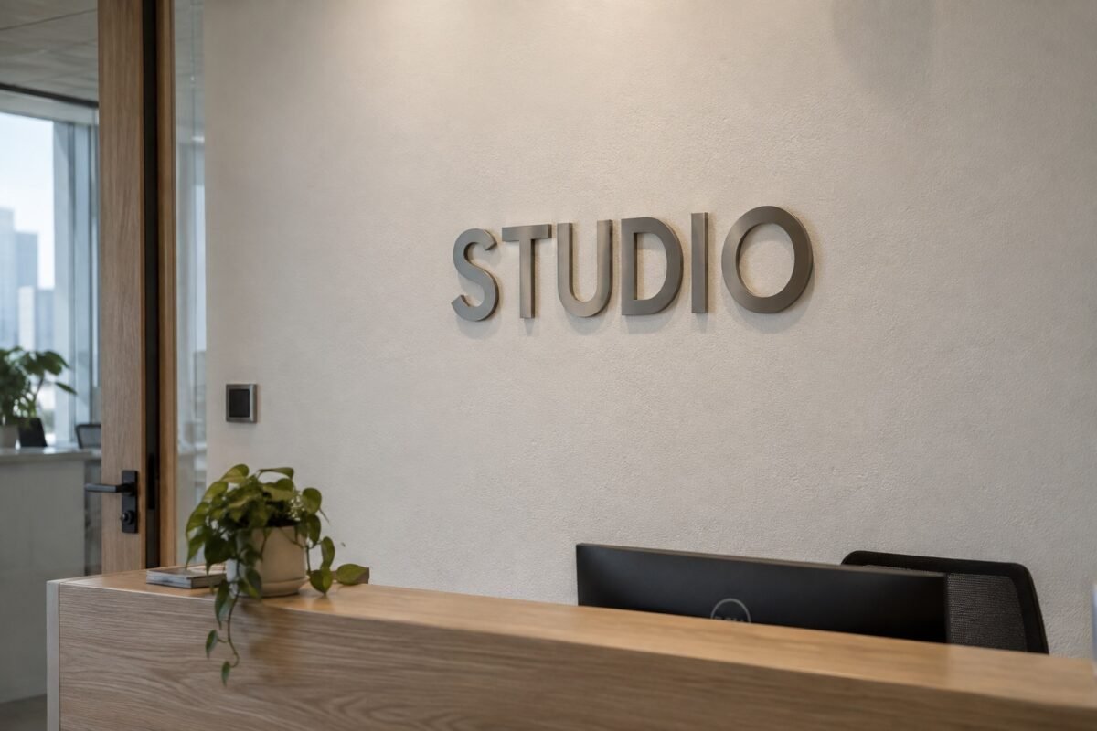 dimensional lettering signs 1 dimensional 3d letters on a reception wall, dubai