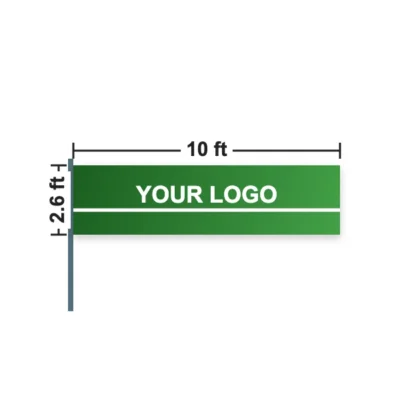 Custom Rectangle Flag 10 x 2.6 ft
