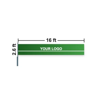 Custom Rectangle Flag 16 x 2.6 ft