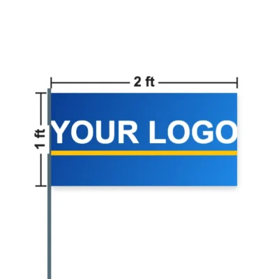 Custom Rectangle Flag 2 x 1 ft