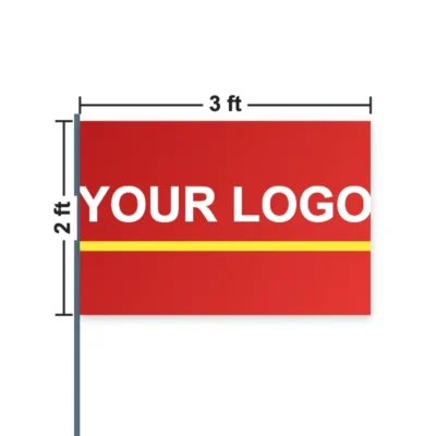 Custom Rectangle Flag 3 x 2 ft