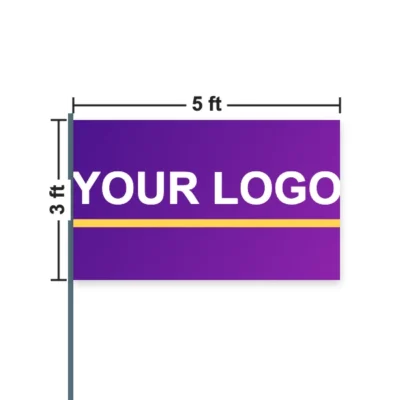 Custom Rectangle Flag 5 x 3 ft