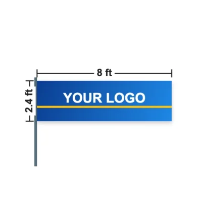 Custom Rectangle Flag 8 x 2.4 ft