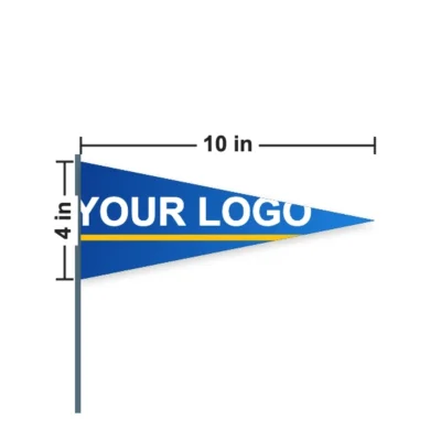 Custom Pennant Flag 10 x 4 in