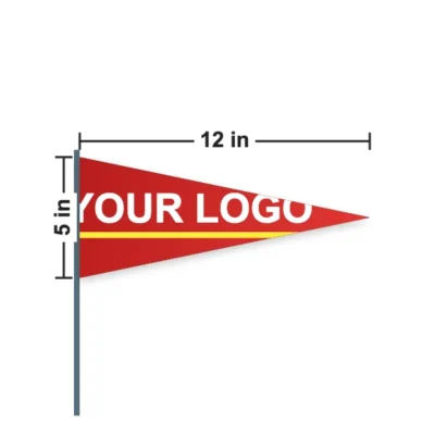Custom Pennant Flag 12 x 5 in