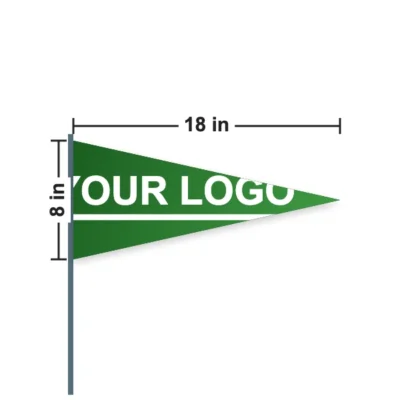 Custom Pennant Flag 18 x 8 in