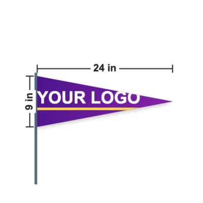 Custom Pennant Flag 24 x 9 in
