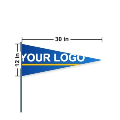 Custom Pennant Flag 30 x 12 in