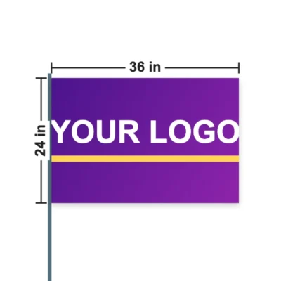 Custom Hand Flag 36 x 24 in
