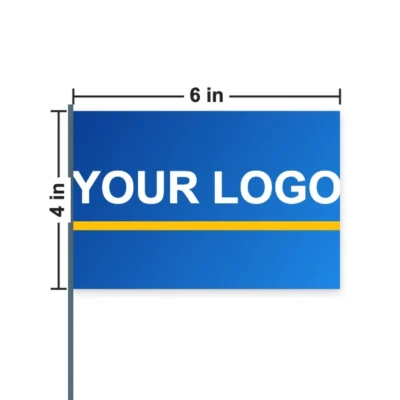 Custom Hand Flag 6 x 4 in