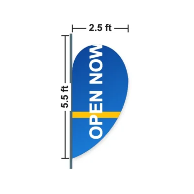 Teardrop Flag 2.5 x 5.5 ft