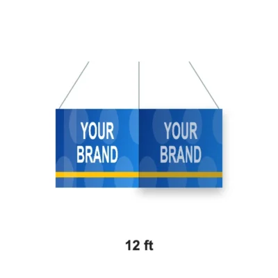 Curved Square Hanging Sign 12 ft across