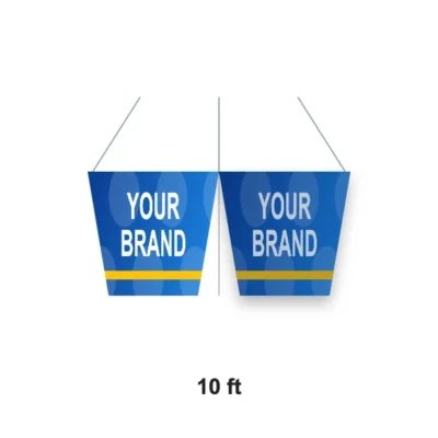 Tapered Triangle Hanging Sign 10 ft across