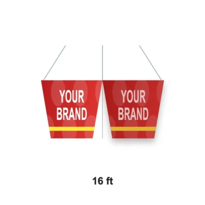 Tapered Triangle Hanging Sign 16 ft across