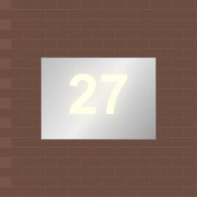 House number engraved