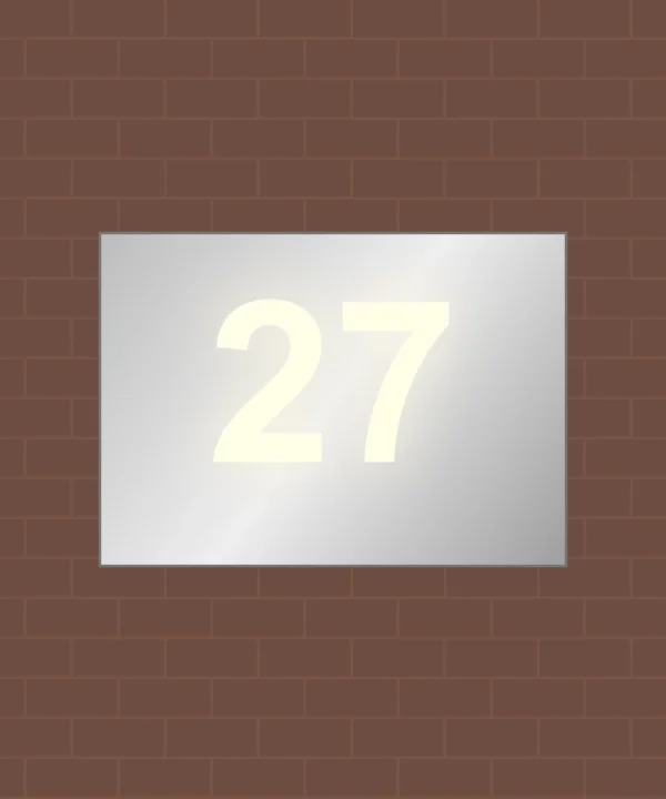 House number engraved