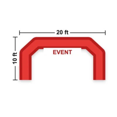 Inflatable Angled Arch 20 x 10 ft