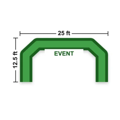 Inflatable Angled Arch 25 x 12.5 ft