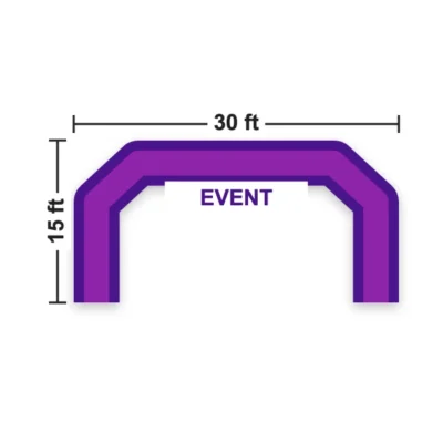Inflatable Angled Arch 30 x 15 ft