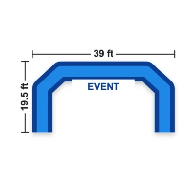 Inflatable Angled Arch 39 x 19.5 ft