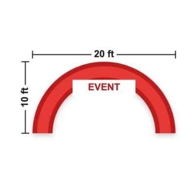 Inflatable Round Arch 20 x 10 ft