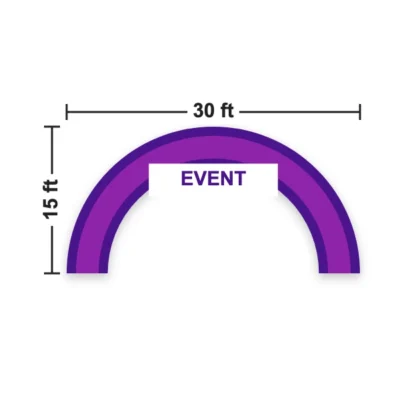 Inflatable Round Arch 30 x 15 ft