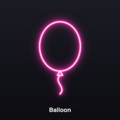 Custom neon sign - balloon