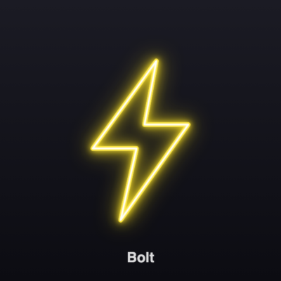 Custom neon sign - bolt