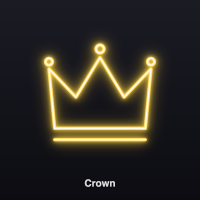Custom neon sign - crown