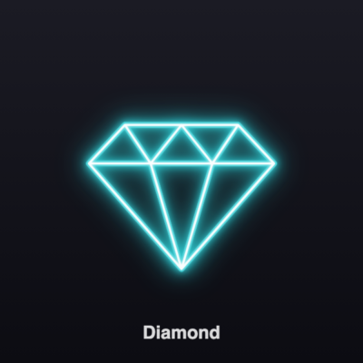 Custom neon sign - diamond