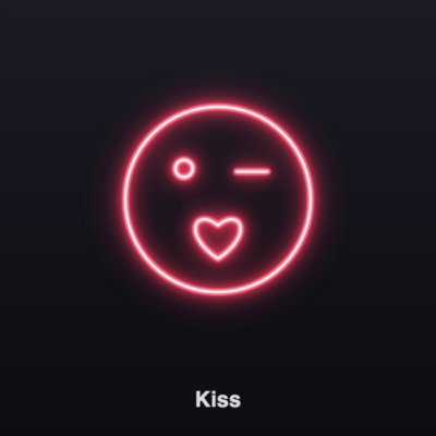 Custom neon sign - kiss