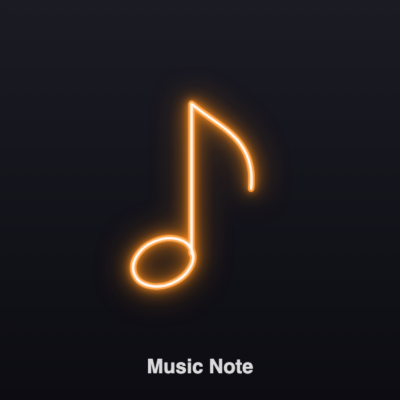 Custom neon sign - music note