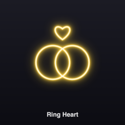 Custom neon sign - ring heart