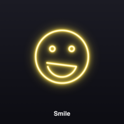 Custom neon sign - smile