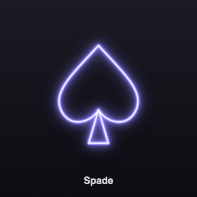 Custom neon sign - spade