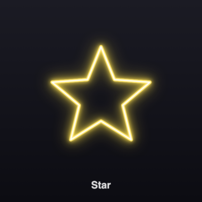 Custom neon sign - star