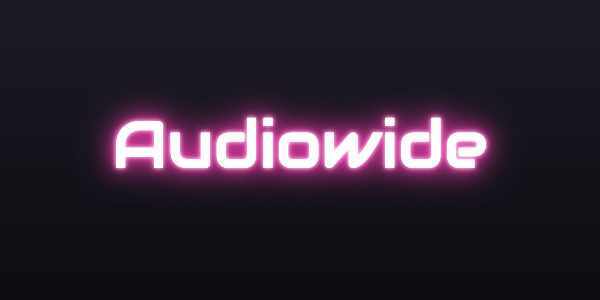 Neon sign font Audiowide