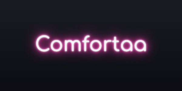 Neon sign font Comfortaa