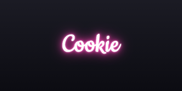 Neon sign font Cookie
