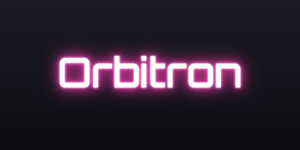 Neon sign font Orbitron