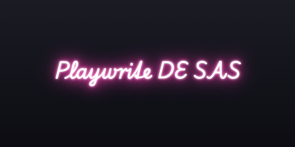 Neon sign font Playwrite DE SAS